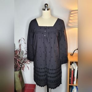 Madewell Eyelet Dress Black Size XXS